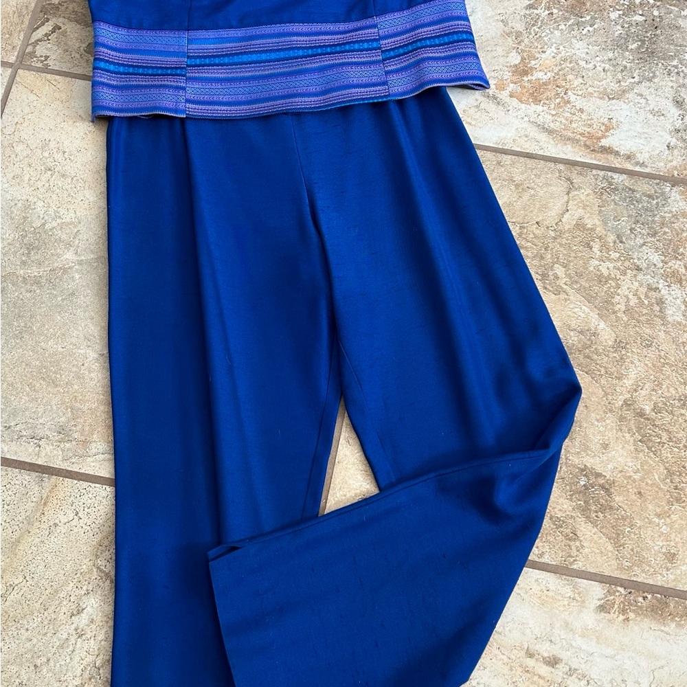 Elegant Blue Women's Pantsuit